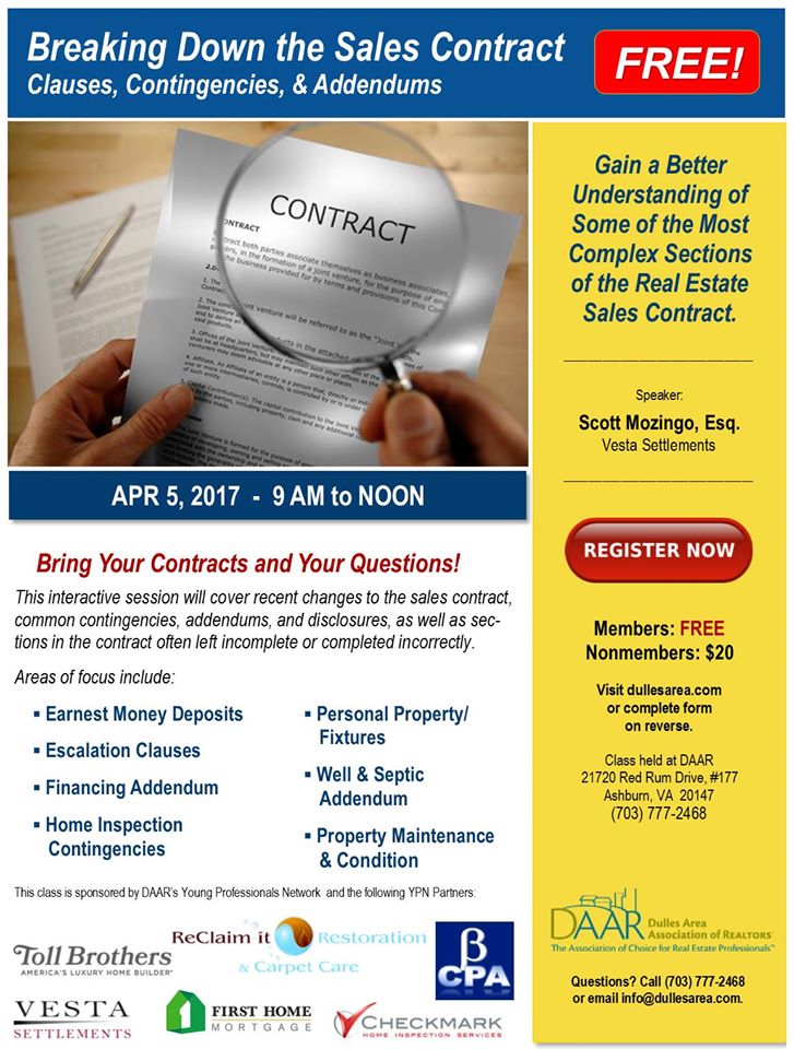 YPN Workshop: Breaking Down the Sales Contract – Wednesday, 4/5 Post Thumbnail