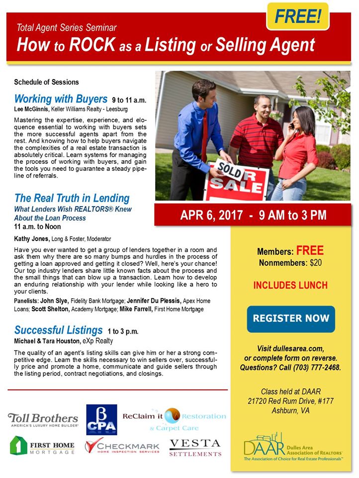 How to Rock as a Listing & Selling Agent Workshop – Thursday, 4/6 Post Thumbnail
